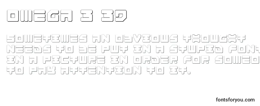 omega 3 3d, omega 3 3d font, download the omega 3 3d font, download the omega 3 3d font for free